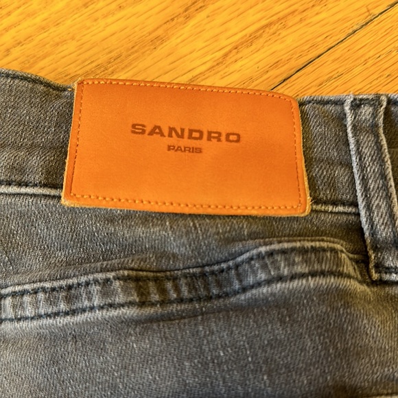 Sandro skinny jeans size 30. Distressed. Button fly dark gray. - Picture 7 of 11
